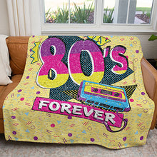 Load image into Gallery viewer, 50&quot; x 60&quot; Totally 80s Plush Minky Blanket
