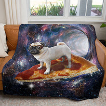 Load image into Gallery viewer, 50&quot; x 60&quot; Pizza Surfer Plush Minky Blanket
