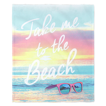 Load image into Gallery viewer, 50&quot; x 60&quot; Take me to the Beach Plush Minky Blanket
