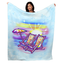 Load image into Gallery viewer, 50&quot; x 60&quot; Airbrush Chair Plush Minky Blanket
