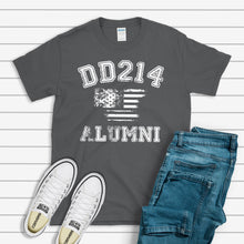 Load image into Gallery viewer, Veterans T-shirt, DD214 Alumni Flag Tee
