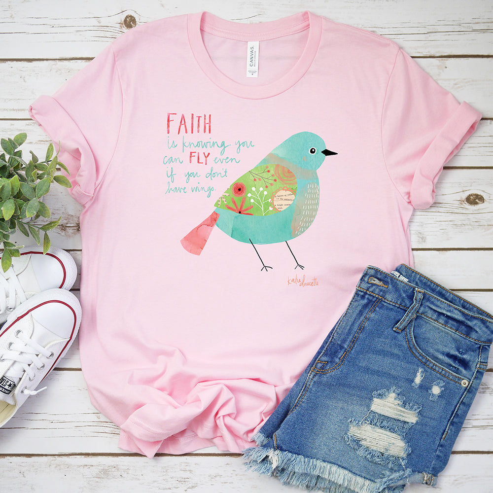 Inspirational T-shirt, Faith Bird Tee
