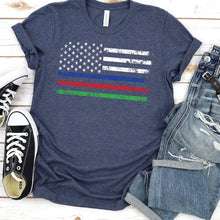 Load image into Gallery viewer, American Pride T-shirt, American Thin Lines Flag Tee
