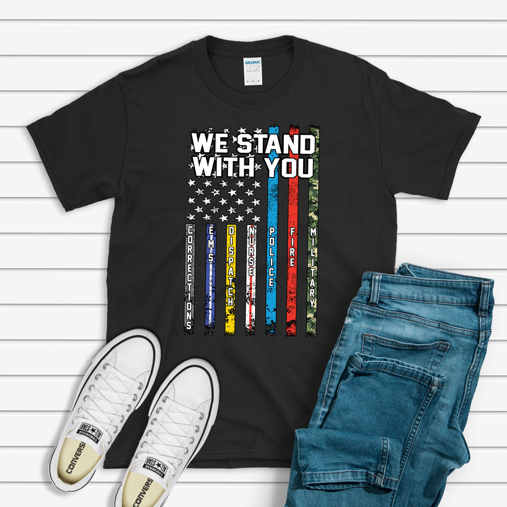 American Pride T-shirt, American Flag Tee, We Stand With You