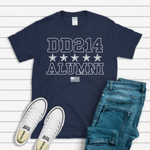 Load image into Gallery viewer, Veterans T-shirt, DD214 Alumni Stars Tee
