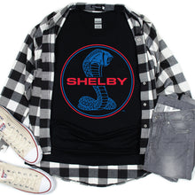 Load image into Gallery viewer, Ford T-shirt, Shelby Cobra Blue and Red Tee
