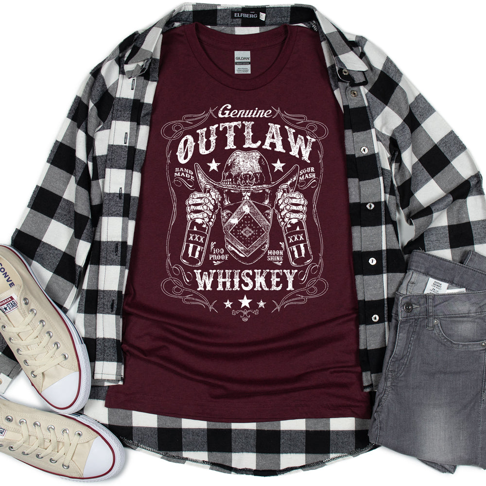 Whiskey T-shirt, Outlaw Whiskey Tee