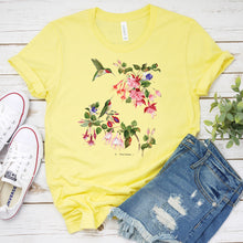 Load image into Gallery viewer, Springtime T-Shirt, Hummingbird Fuchsias Tee
