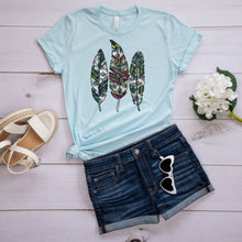 Load image into Gallery viewer, Feather T-Shirt, Patterned Feather Tee
