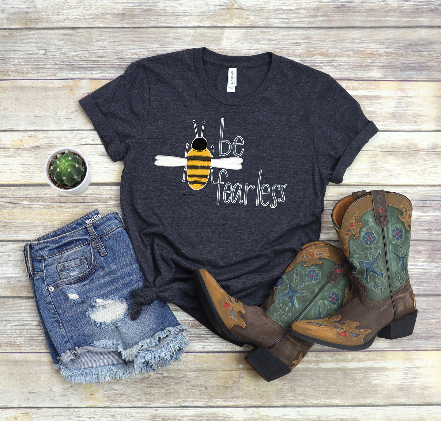 Inspirational T-Shirt Bee Fearless Tee