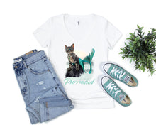 Load image into Gallery viewer, Cat T-Shirt,  Purrmaid Tee
