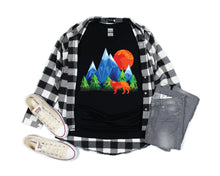 Load image into Gallery viewer, Nature T-Shirt, Geometric Wolf Tee
