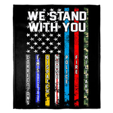 Load image into Gallery viewer, Stand with You Flag 50&quot; x 60&quot; Fleece Blanket
