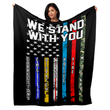 Load image into Gallery viewer, Stand with You Flag 50&quot; x 60&quot; Fleece Blanket
