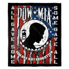 Load image into Gallery viewer, Pow Mia Flag 50&quot; x 60&quot; Fleece Blanket
