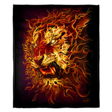Load image into Gallery viewer, Fire Tiger 50&quot; x 60&quot; Fleece Blanket
