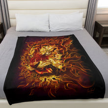 Load image into Gallery viewer, Fire Tiger 50&quot; x 60&quot; Fleece Blanket
