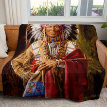 Load image into Gallery viewer, Chief of the Rosebud 50&quot; x 60&quot; Fleece Blanket
