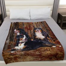 Load image into Gallery viewer, Bernese Mountain Dog 50&quot; x 60&quot; Fleece Blanket
