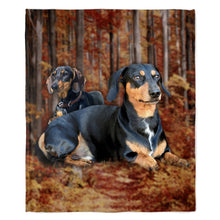 Load image into Gallery viewer, Dachshund 50&quot; x 60&quot; Fleece Blanket
