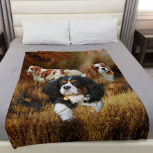 Load image into Gallery viewer, King Charles Spaniel 50&quot; x 60&quot; Fleece Blanket
