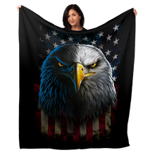Load image into Gallery viewer, Eagle Stare 50&quot; x 60&quot; Fleece Blanket
