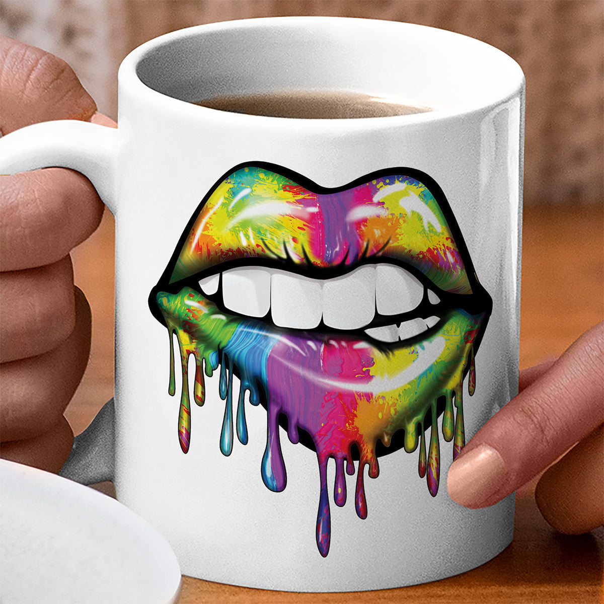 Dripping Lips Coffee Mug