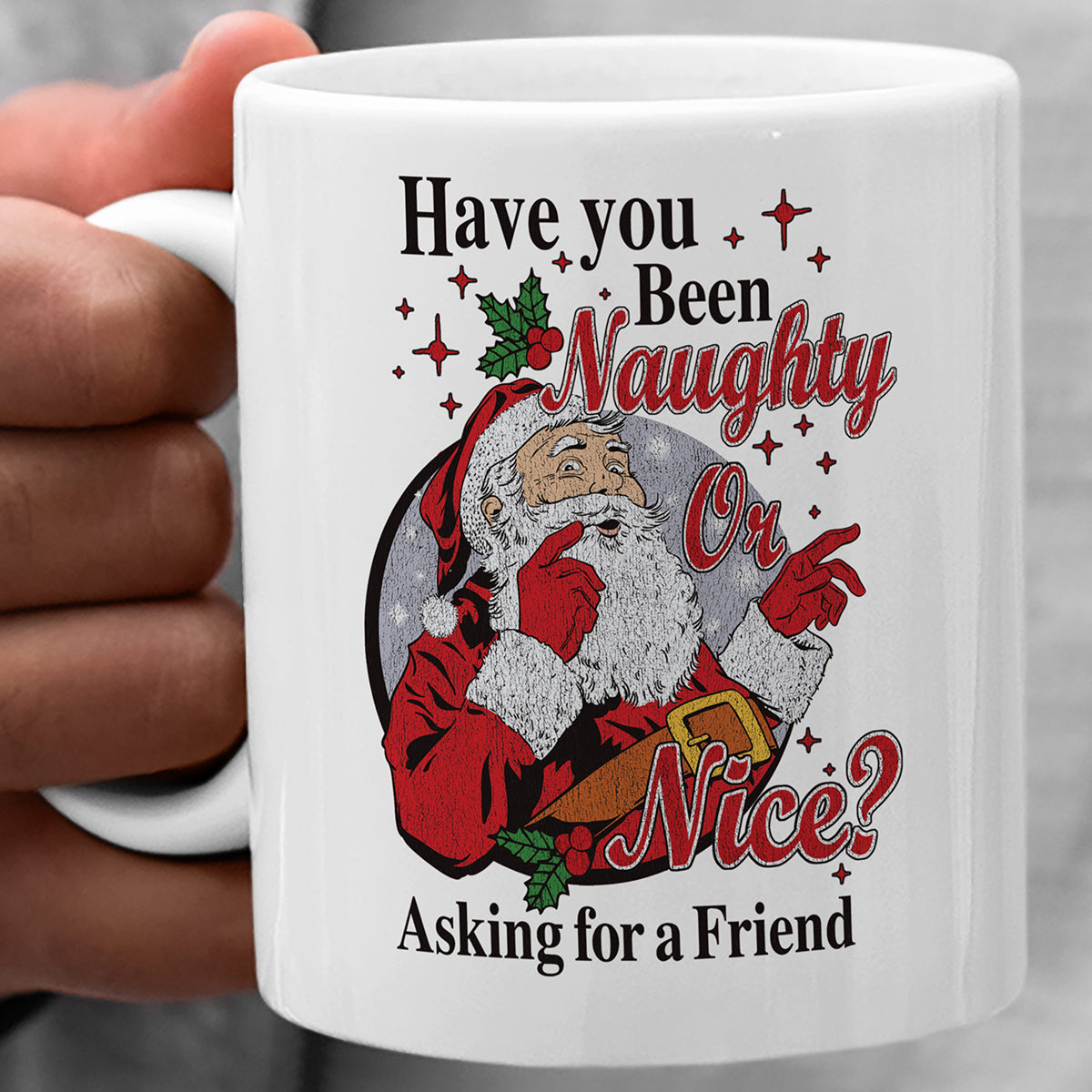 Naughty or Nice Santa Coffee Mug
