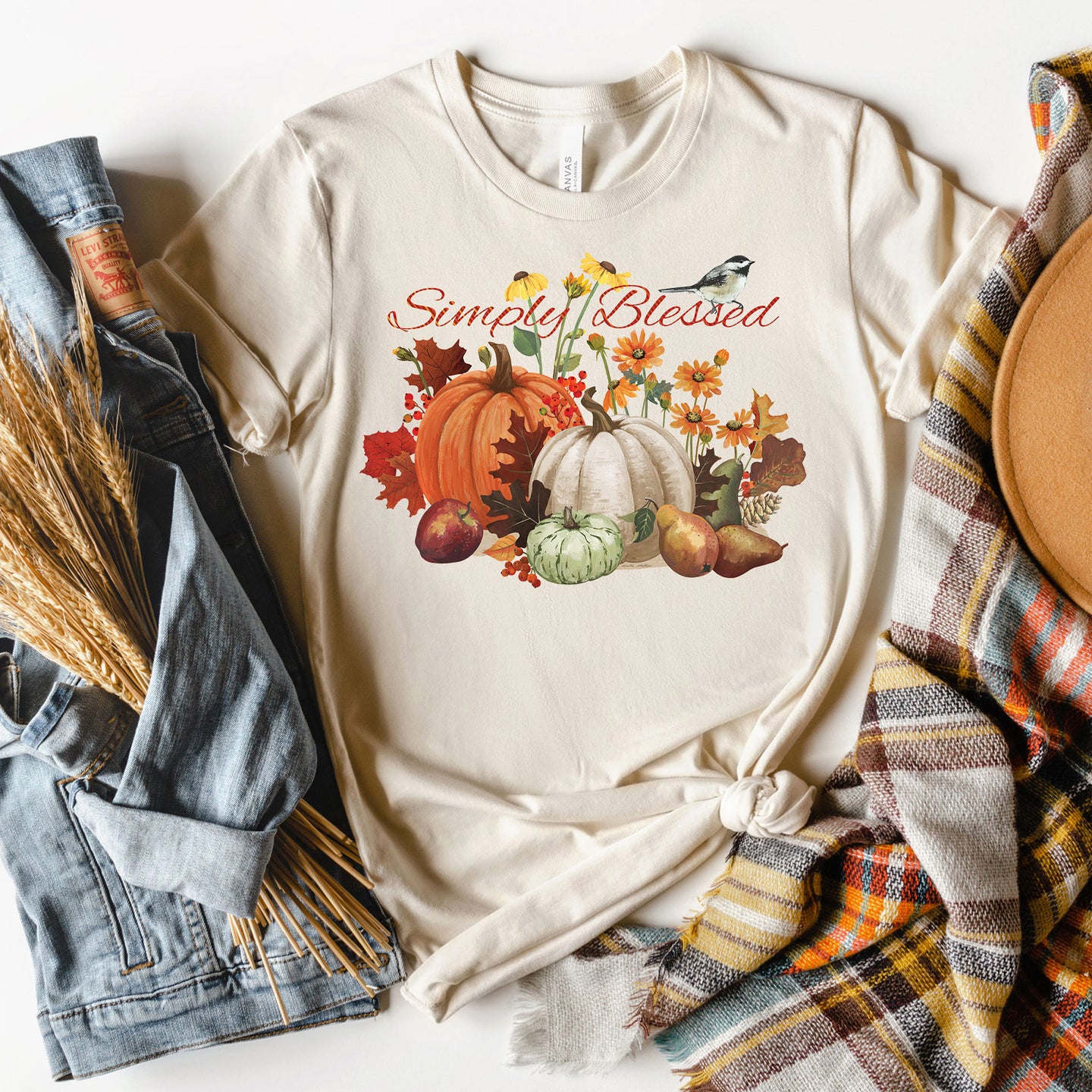 Simply Blessed T-shirt, Autumn Tee