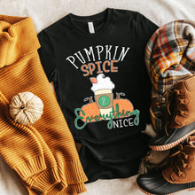 Load image into Gallery viewer, Pumpkin Spice Nice Cup T-shirt, Autumn Tee
