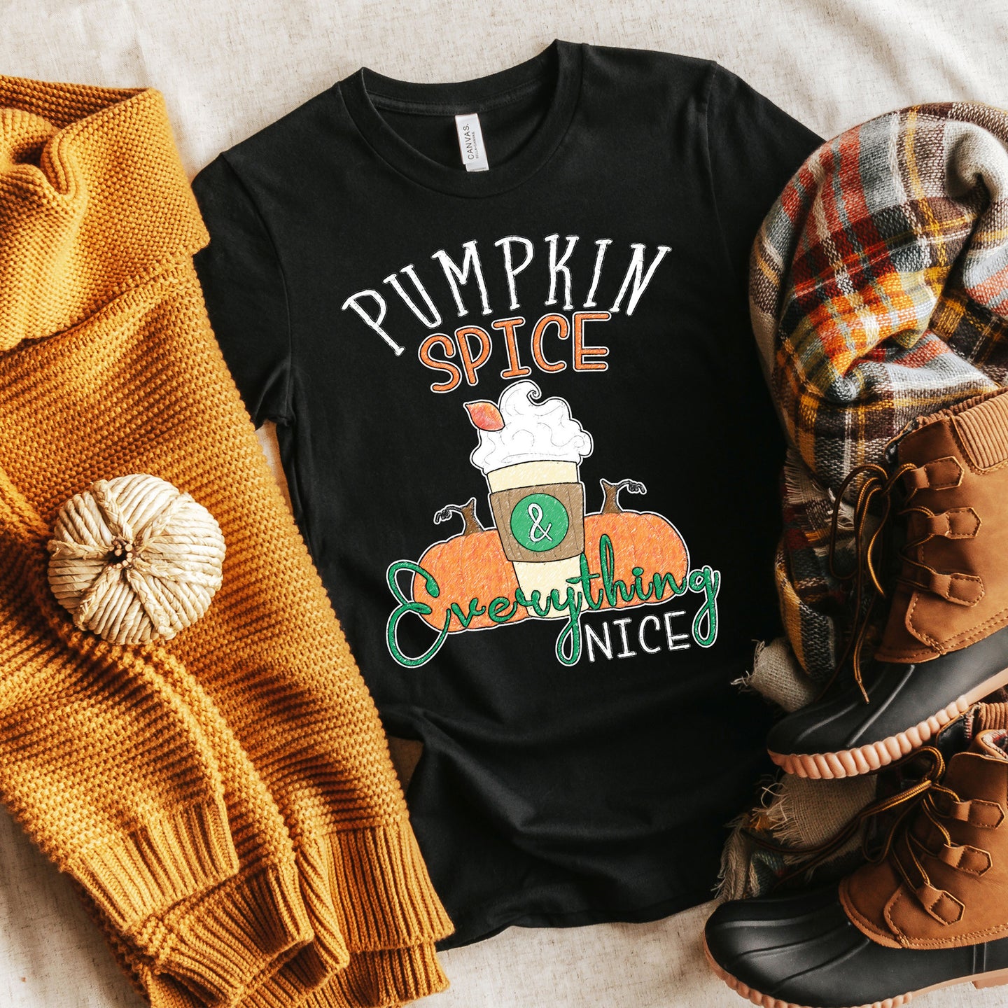 Pumpkin Spice Nice Cup T-shirt, Autumn Tee