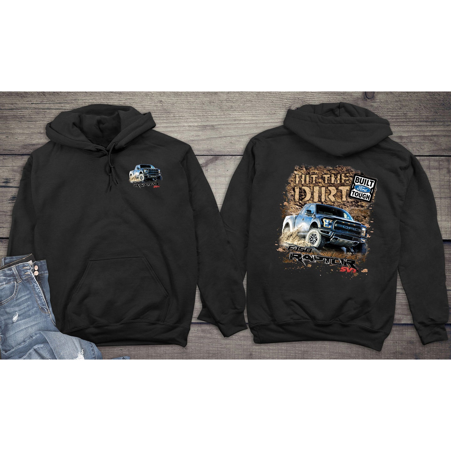 Ford Hoodie, Officially Licensed Hit The Dirt Hooded Sweatshirt
