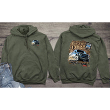 Load image into Gallery viewer, Ford Hoodie, Officially Licensed Hit The Dirt Hooded Sweatshirt
