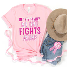 Load image into Gallery viewer, No One Fights Alone T-shirt, Cancer Awareness Tee
