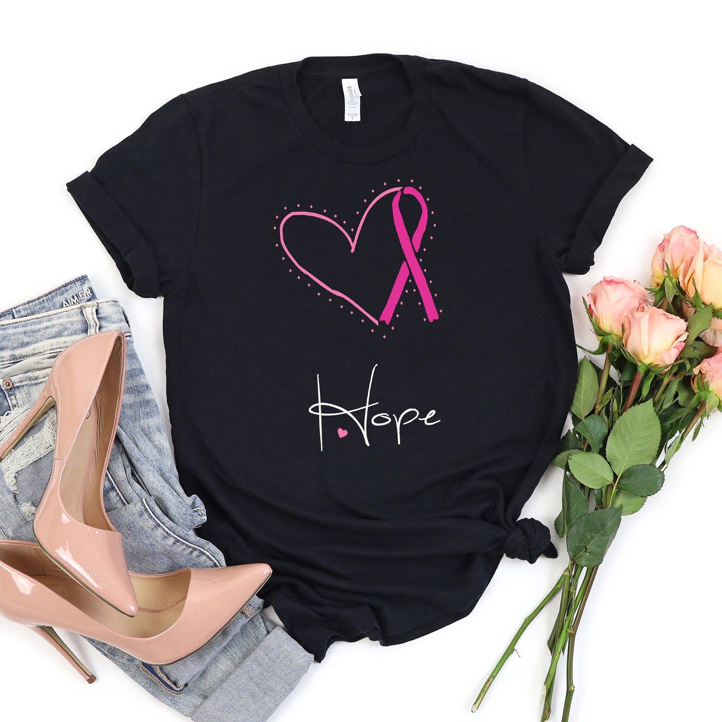 Hope Ribbon T-shirt, Cancer Awareness Tee