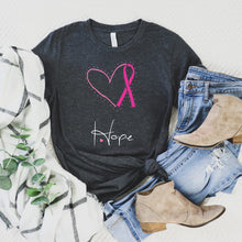 Load image into Gallery viewer, Hope Ribbon T-shirt, Cancer Awareness Tee
