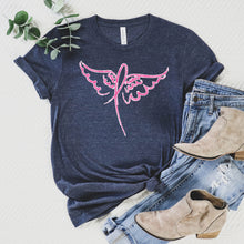 Load image into Gallery viewer, Wings Ribbon T-shirt, Cancer Awareness Tee
