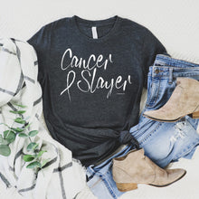 Load image into Gallery viewer, Cancer Slayer T-shirt, Cancer Awareness Tee
