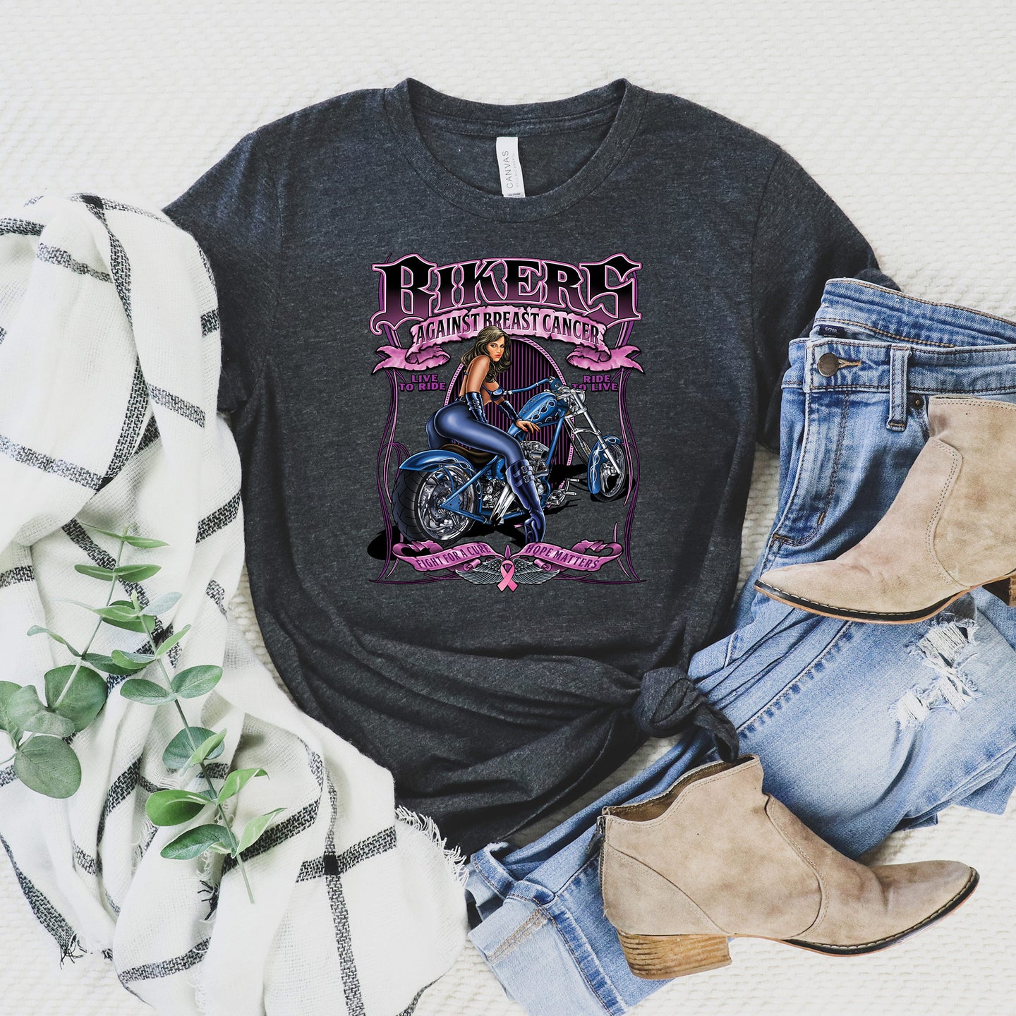 Bikers Against Breast Cancer T-shirt, Cancer Awareness Tee
