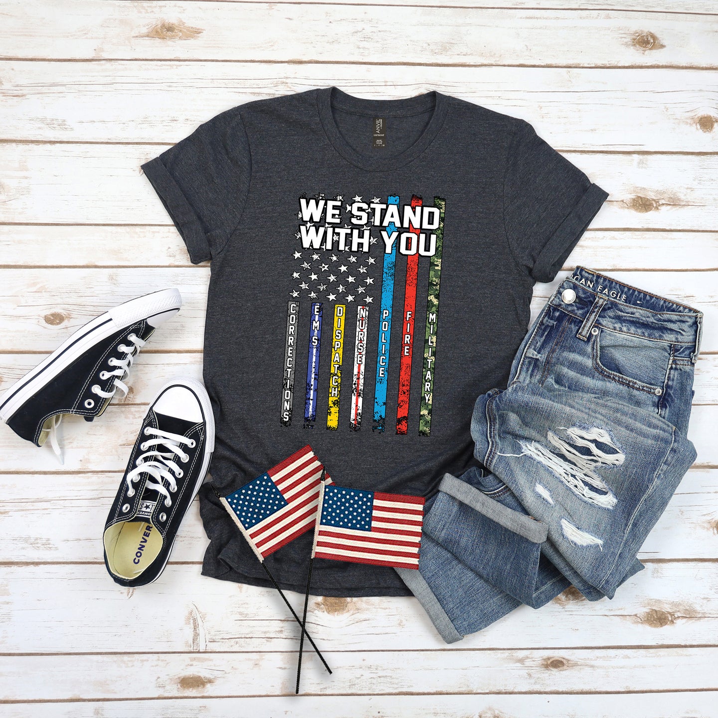 Stand With You Flag T-shirt, American Pride Tee
