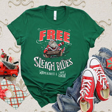 Load image into Gallery viewer, Free Sleigh Rides T-shirt, Christmas Tee
