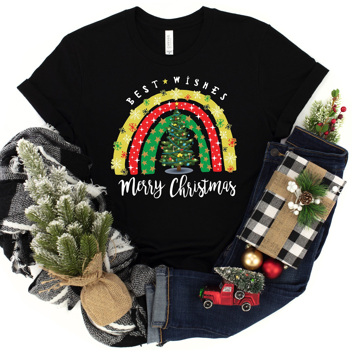 Best Wishes Christmas T-shirt, Seasonal Tee