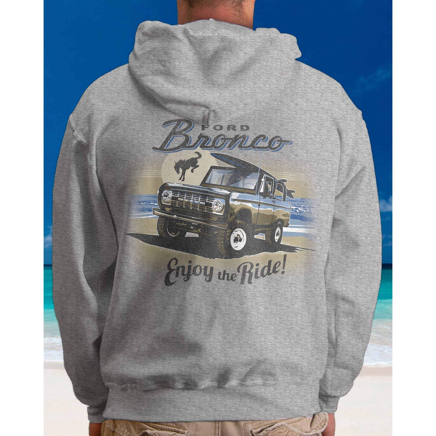 Ford Hoodie, Officially Licensed Bronco Enjoy The Ride Hooded Sweatshirt