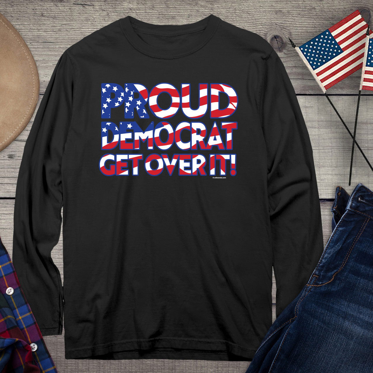 Proud Democrat T-shirt, Political Long Sleeve Tee