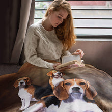 Load image into Gallery viewer, 50&quot; x 60&quot; Beagle Plush Minky Blanket
