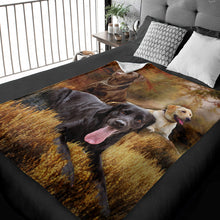 Load image into Gallery viewer, 50&quot; x 60&quot; Labrador Retriever Plush Minky Blanket
