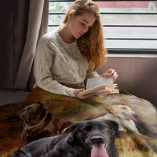 Load image into Gallery viewer, 50&quot; x 60&quot; Labrador Retriever Plush Minky Blanket
