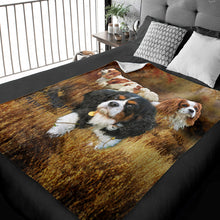 Load image into Gallery viewer, 50&quot; x 60&quot; King Charles Spaniel Plush Minky Blanket
