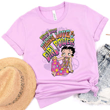 Load image into Gallery viewer, Betty Boop Peace Love T-shirt

