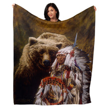 Load image into Gallery viewer, 50&quot; x 60&quot; My Brother The Grizzly Plush Minky Blanket
